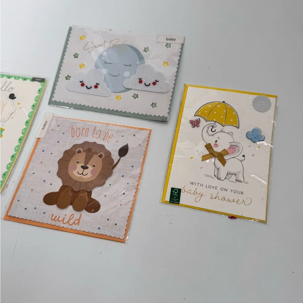 Set of 5 Baby Greeting Cards